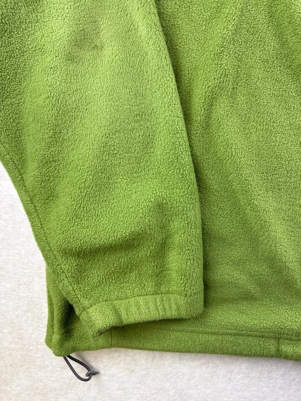 Columbia Sportswear Men's XL Green Full Zip Fleece Jacket Drawcord Hem Outdoor